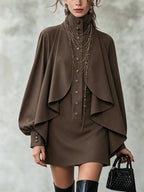 Élodie | Cape Detail Dress