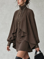 Élodie | Cape Detail Dress