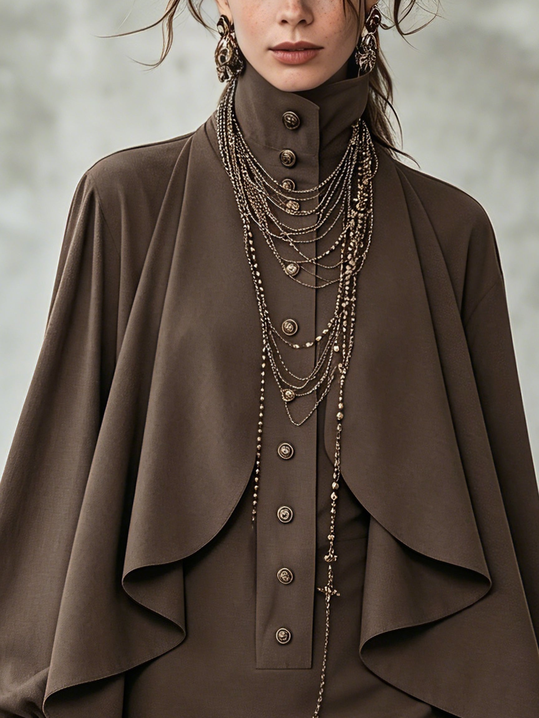 Élodie | Cape Detail Dress