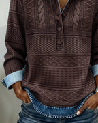 Azalea | Vintage Cable Knit Collared Jumper