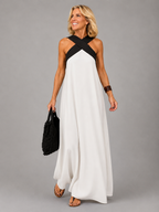 Velora | Cross Elegance Maxi Dress