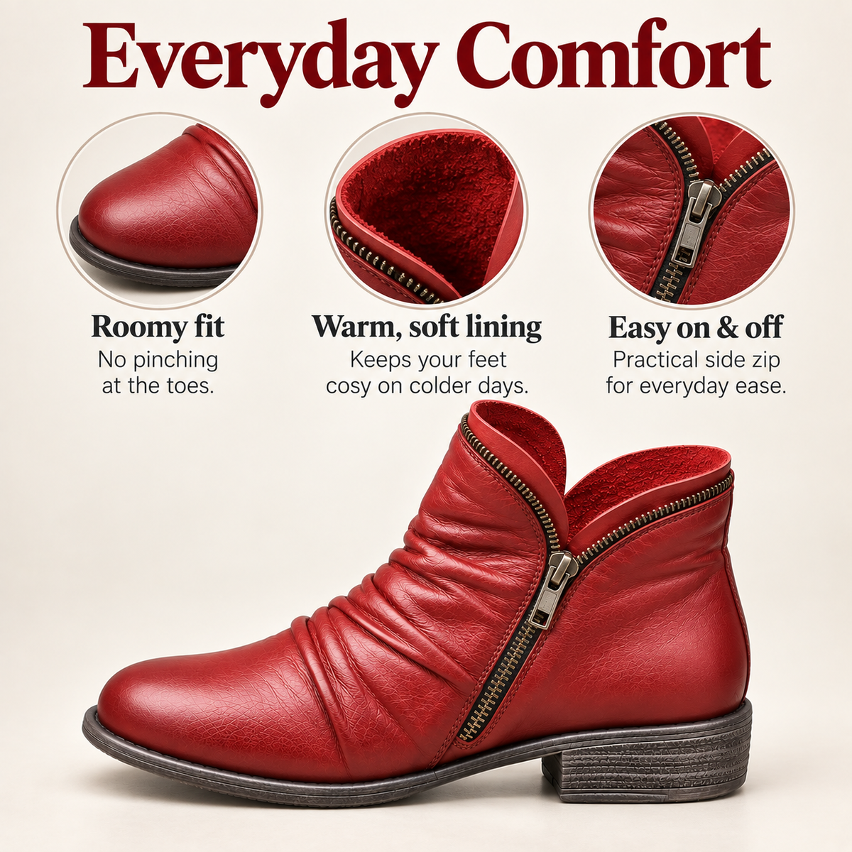 Elise | Comfortable Low Boots