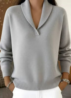 Eveline | Draped V-Neck Sweater