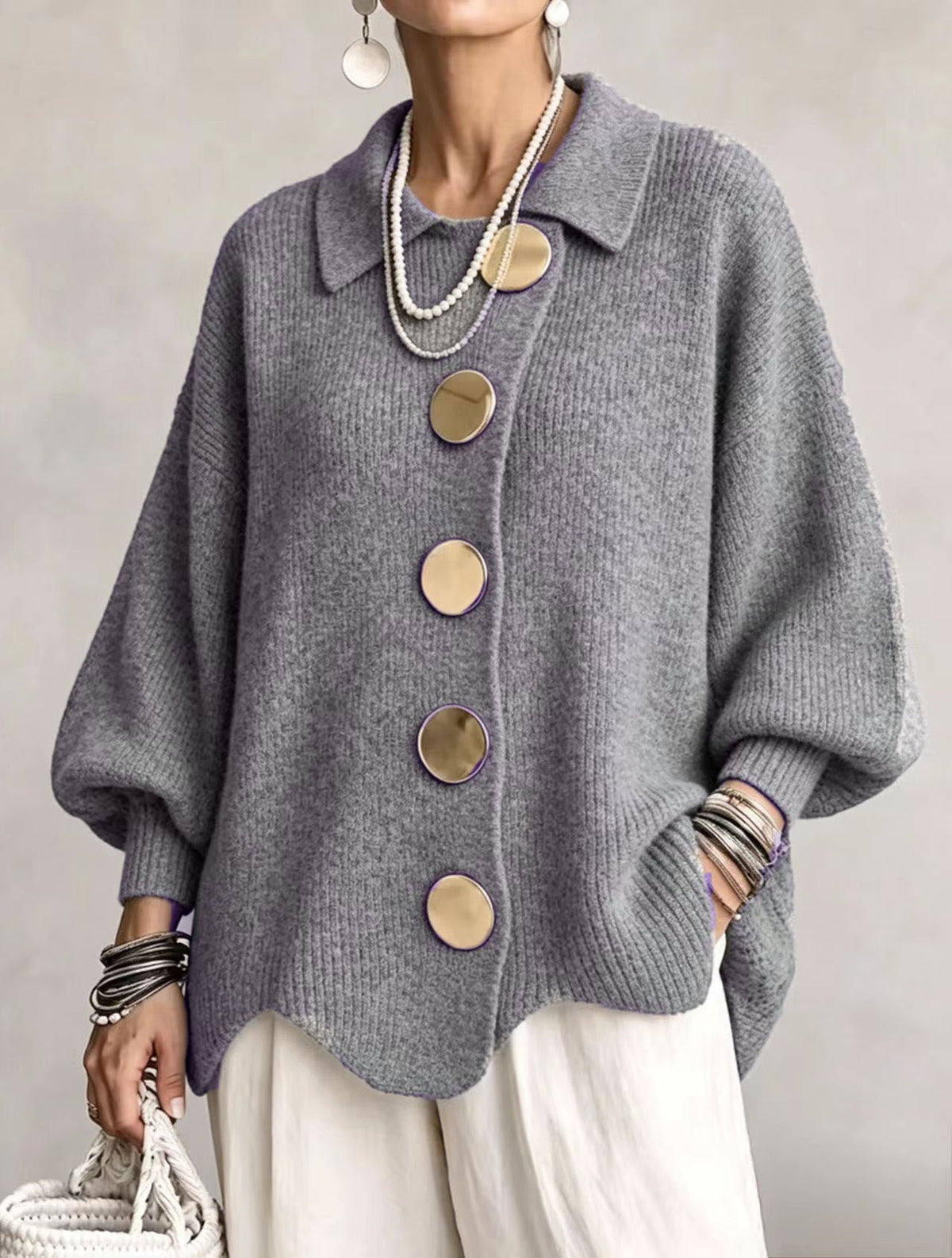Victoria | Oversized Collared Cardigan