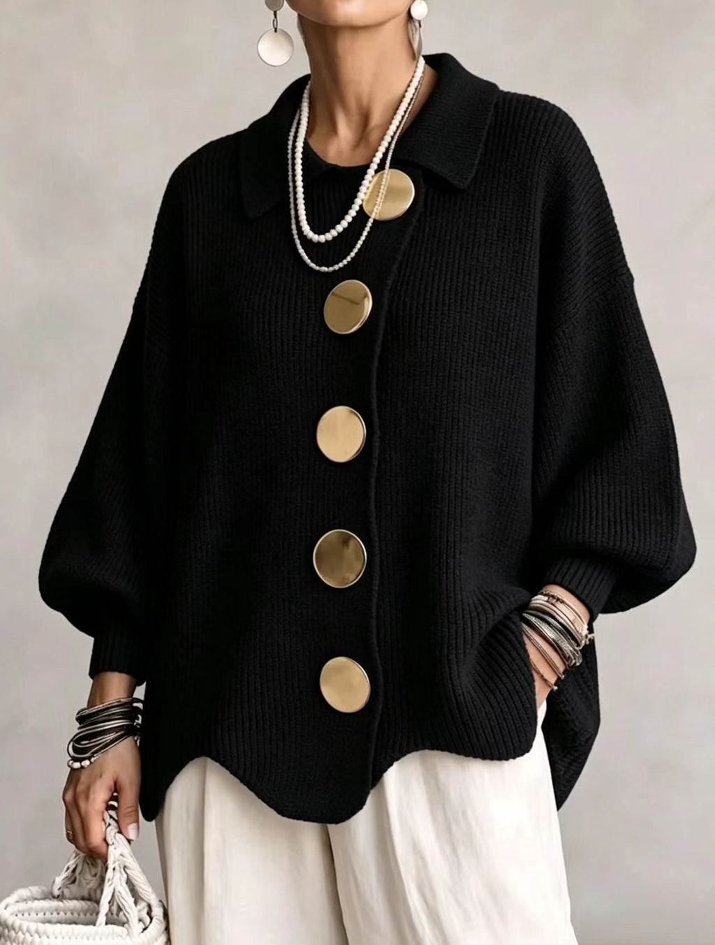 Victoria | Oversized Collared Cardigan