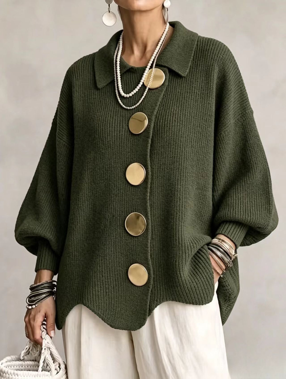 Victoria | Oversized Collared Cardigan