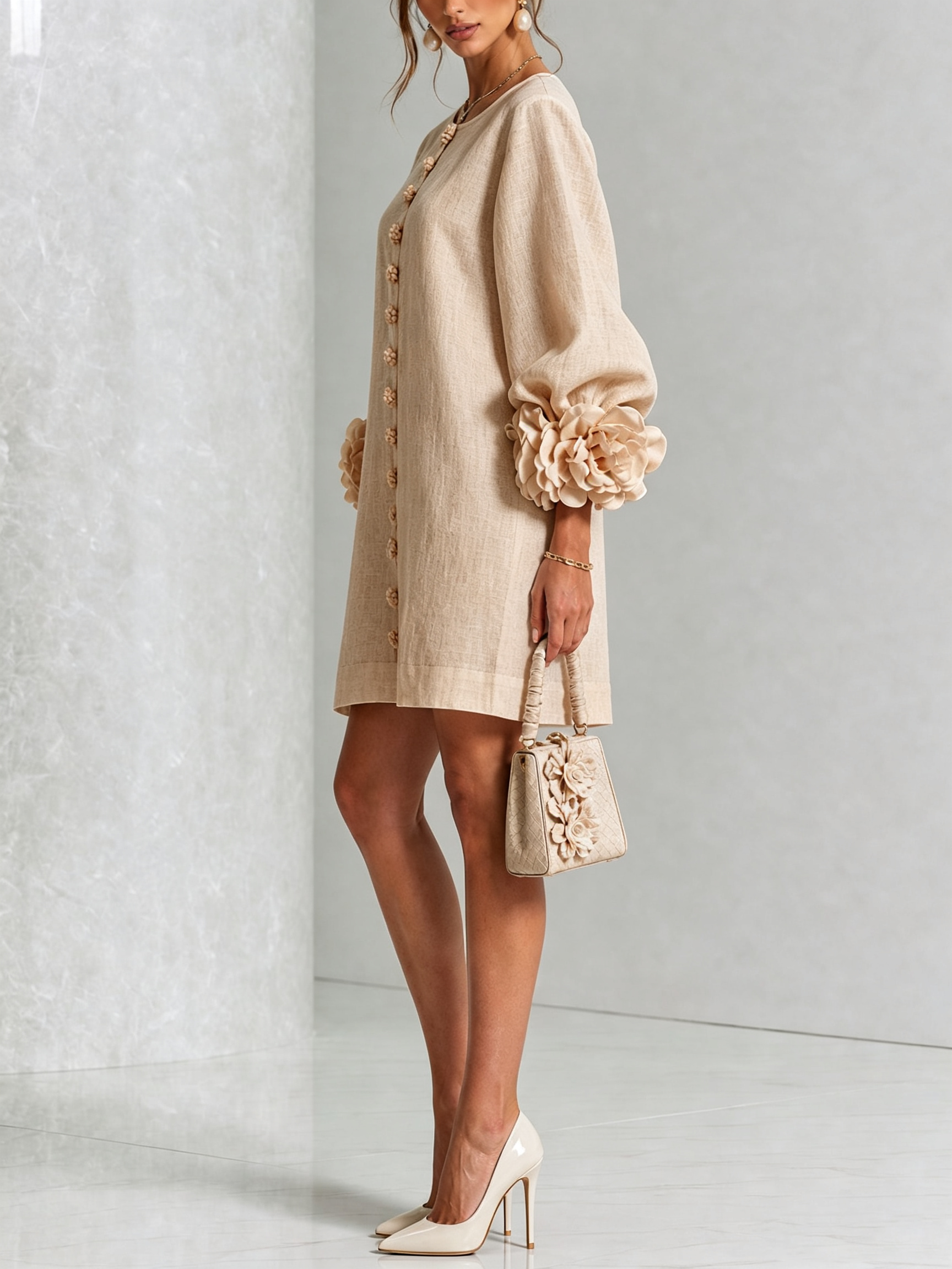 Rosalie | Floral Cuff Dress
