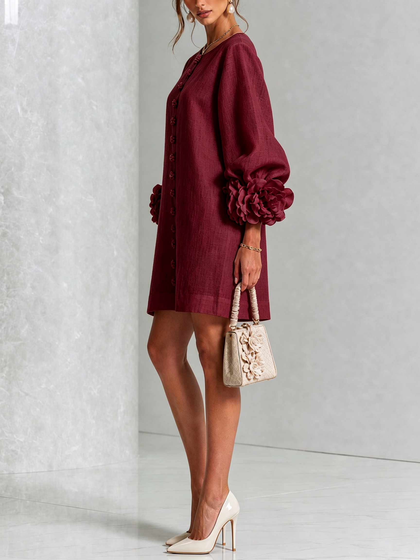 Rosalie | Floral Cuff Dress