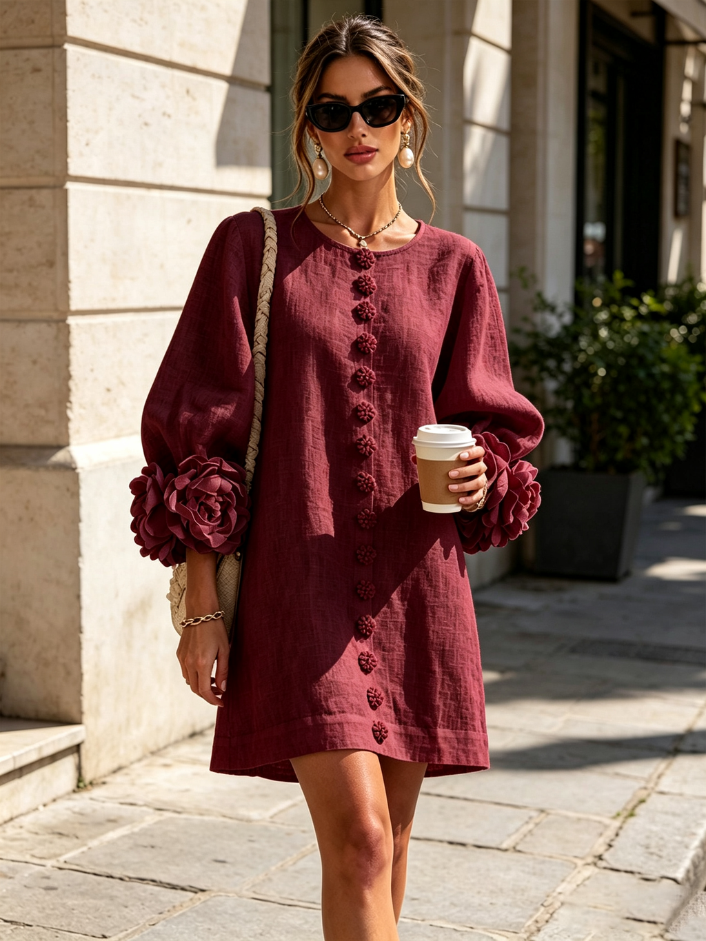 Rosalie | Floral Cuff Dress
