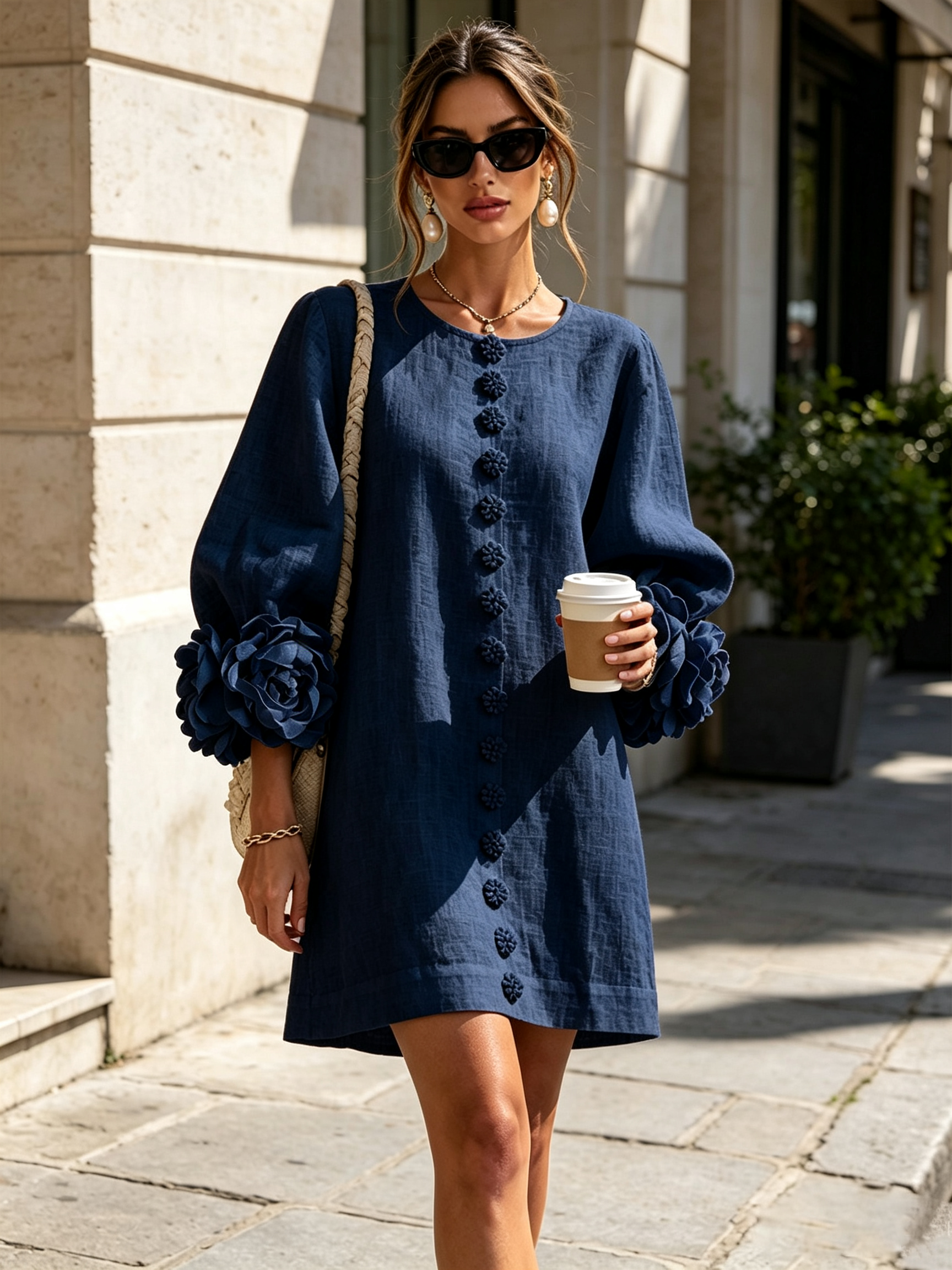 Rosalie | Floral Cuff Dress