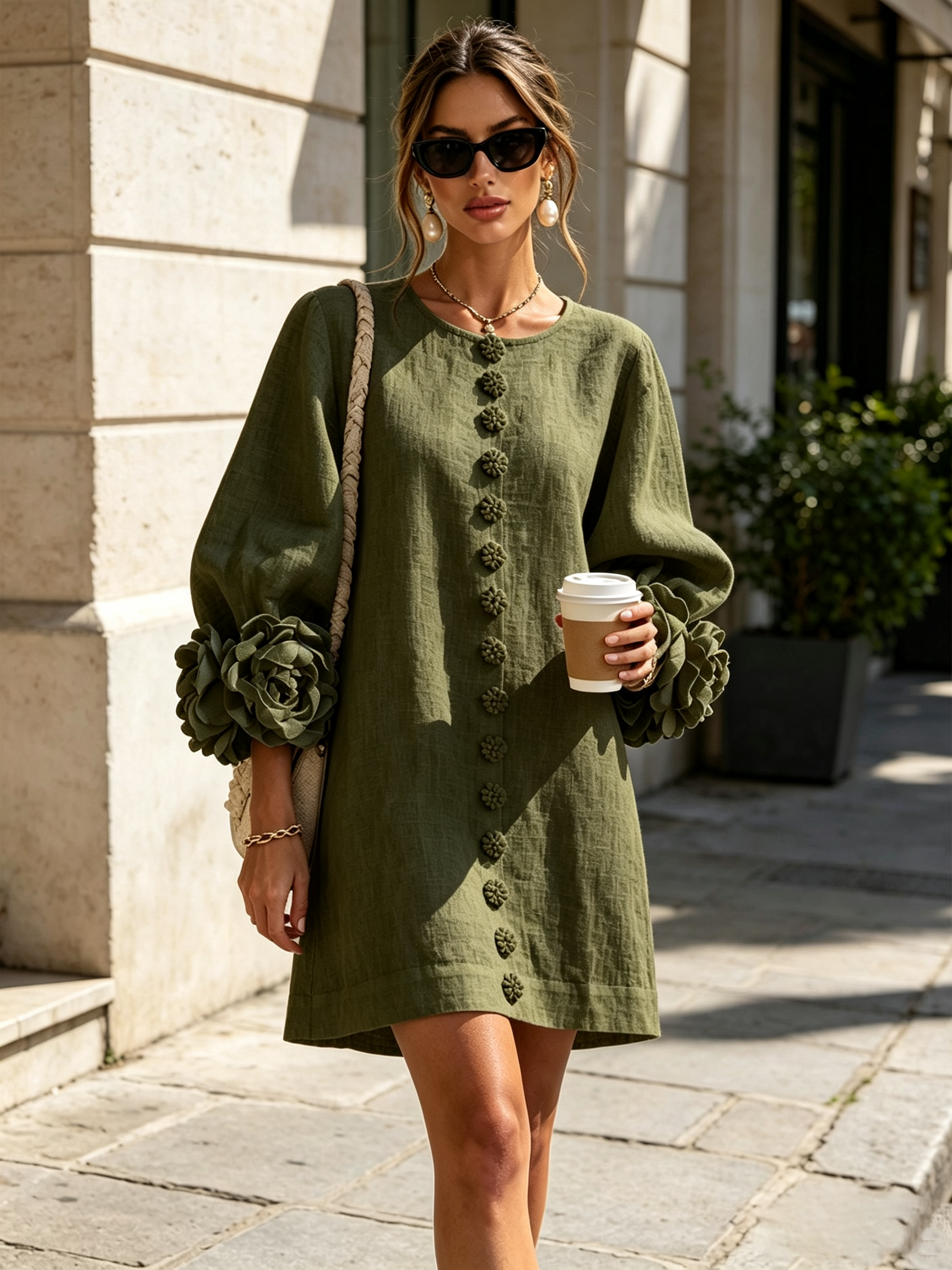 Rosalie | Floral Cuff Dress