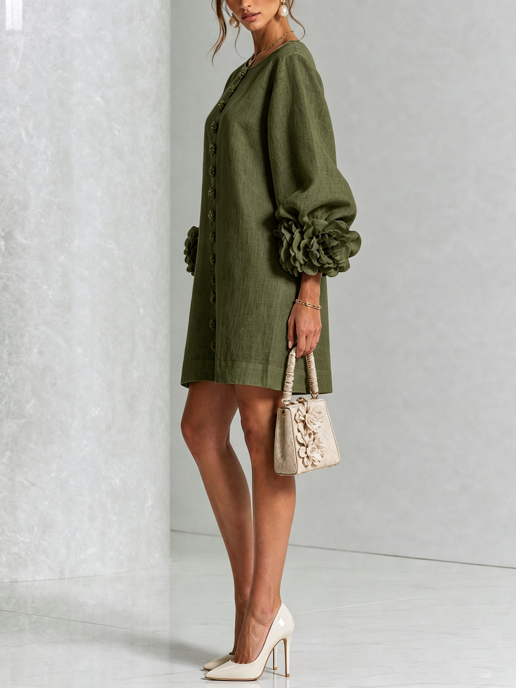 Rosalie | Floral Cuff Dress