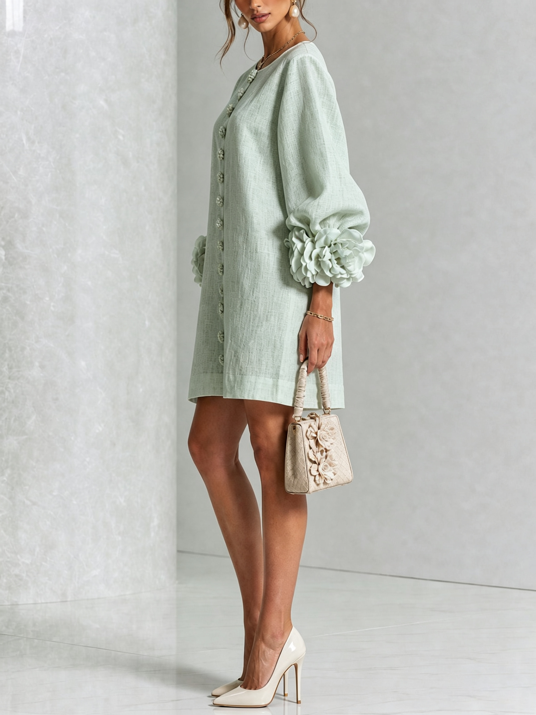 Rosalie | Floral Cuff Dress