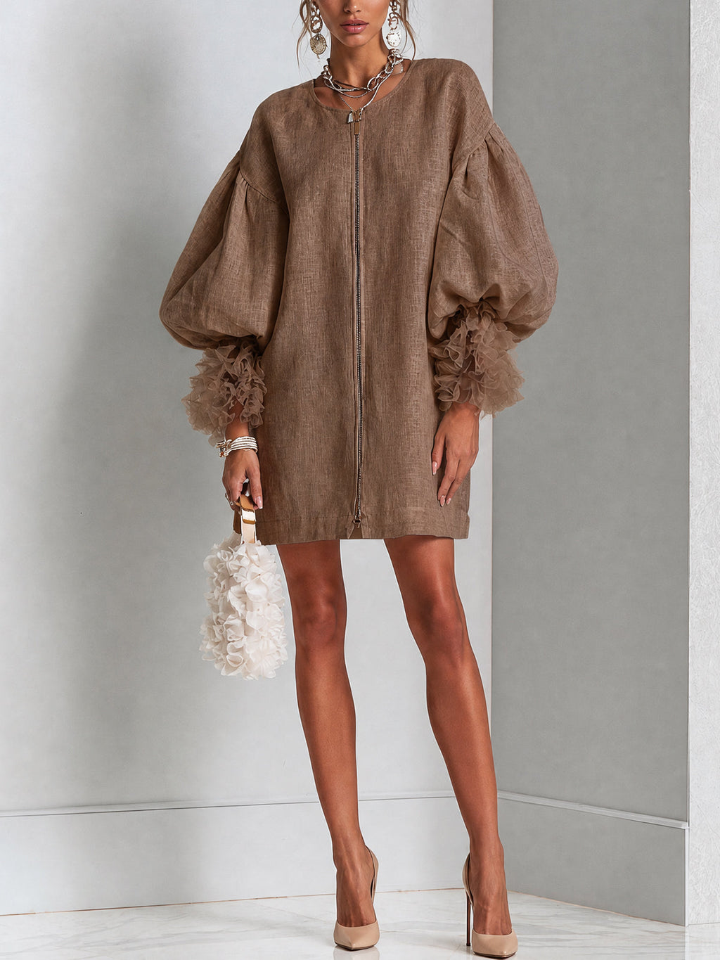 Camille | Ruffle Cuff Dress