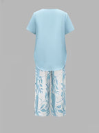 Avery™ | Casual Leaf Print Two Piece Set