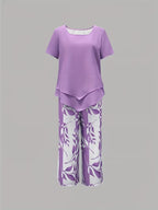 Avery™ | Casual Leaf Print Two Piece Set
