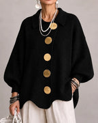 Women’s Oversized Collared Button Front Cardigan